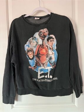 E.T. The Extra-Terrestrial Graphic Zara Sweatshirt - Charcoal Grey/ Black